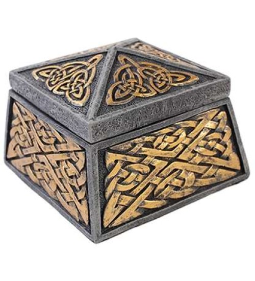 Celtic Knot Lidded Trinket Box