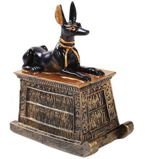 Anubis Small Egyptian Dog Trinket Box 