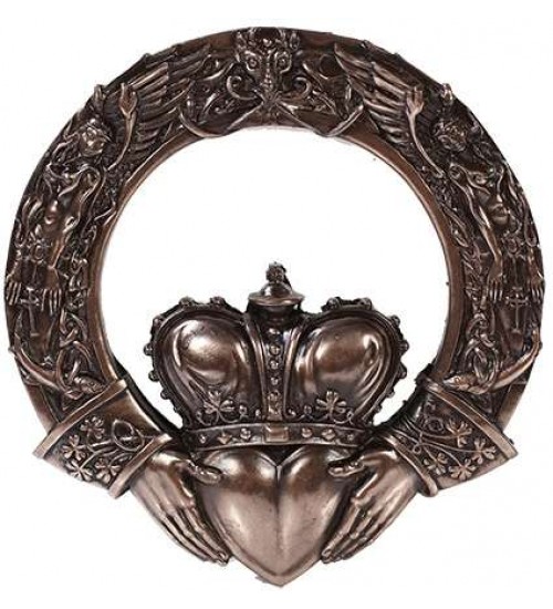 Irish Claddagh Crowned Heart Wall Plaque