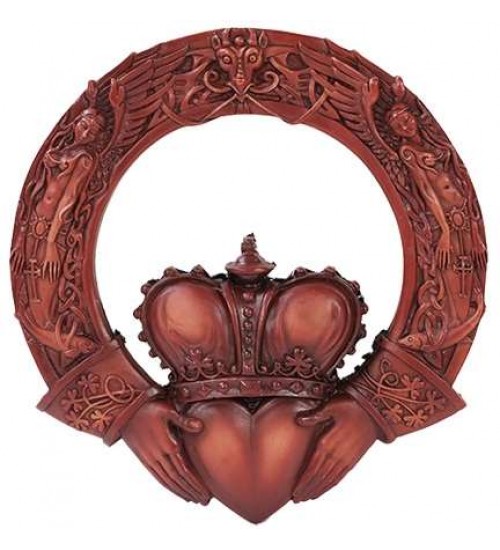 Irish Claddagh Crowned Heart Wall Plaque