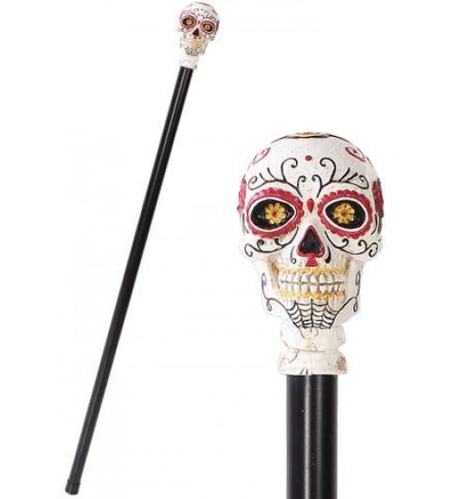 Sugar Skull Day of the Dead Walking Swagger Stick Cane