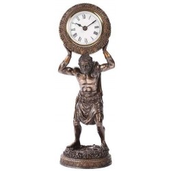 Atlas Holding the World Table Clock