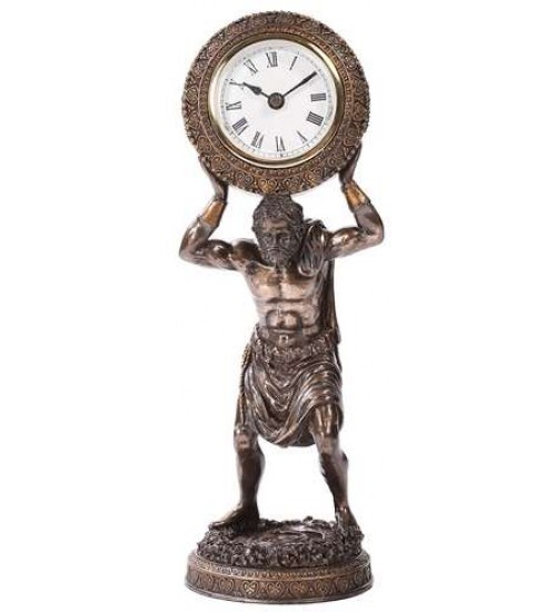 Atlas Holding the World Table Clock