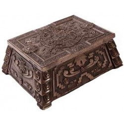 Aztec Bronze Resin Trinket Box