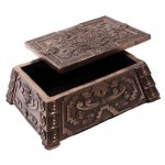 Aztec Bronze Resin Trinket Box