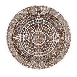 Aztec Solar Calendar Wall Relief Plaque