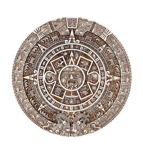 Aztec Solar Calendar Wall Relief Plaque