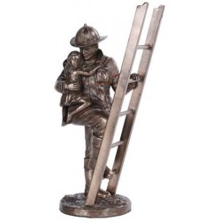 Fireman Rescue Statue