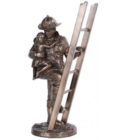 Fireman Rescue Statue