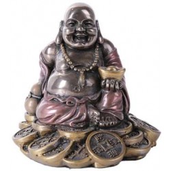 Good Fortune Buddha Bronze Resin Statue