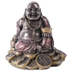 Good Fortune Buddha Bronze Resin Statue