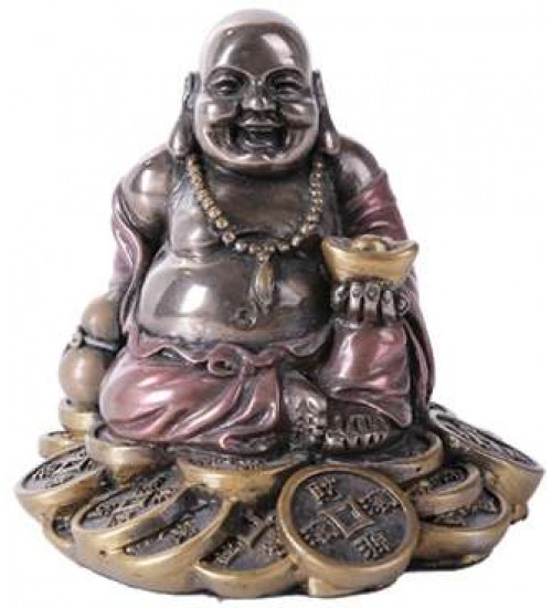 Good Fortune Buddha Bronze Resin Statue