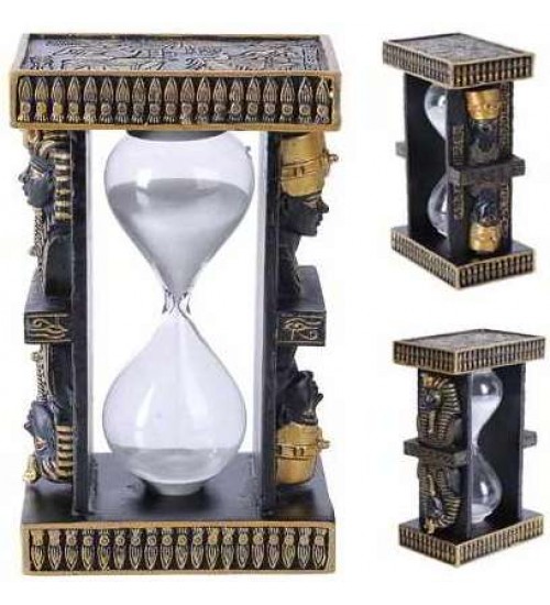 Egyptian King Tut and Nefertiti Sand Timer