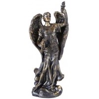 Archangel Uriel Small Bronze Christian Statue