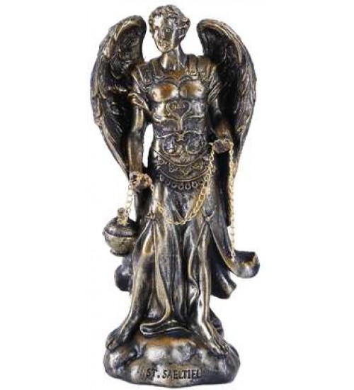 Archangel Saeltiel Small Bronze Christian Statue