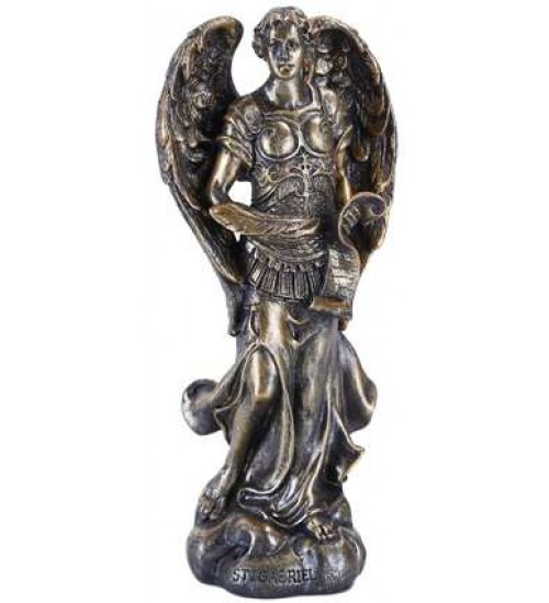 Archangel Gabriel Small Bronze Christian Statue