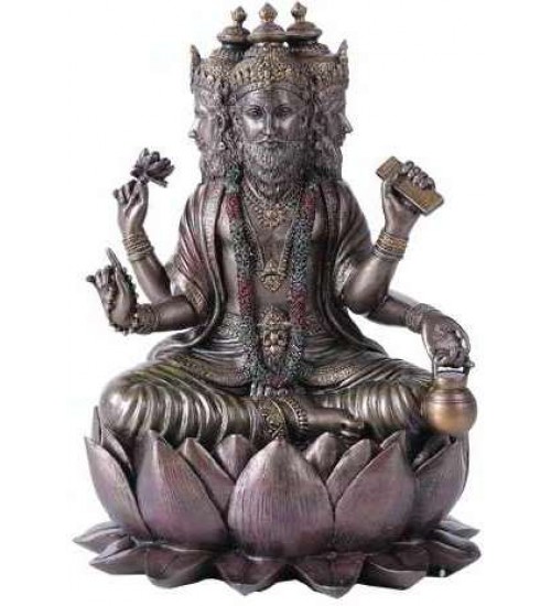 Brahma Bronze Resin Hindu God Statue
