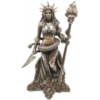 Hecate Greek Goddess of the Underworld Bronze Resin Statue