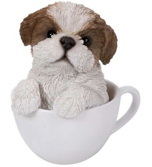 Shih Tzu Teacup Pups Dog Statue