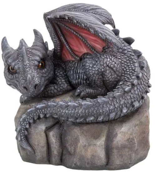 Garden Dragon on Rock Statue