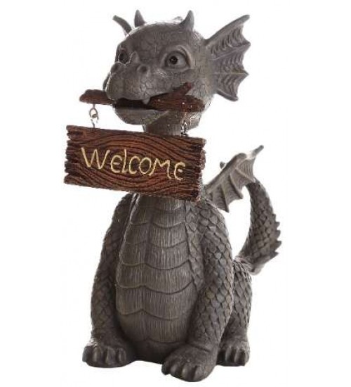 Welcoming Garden Dragon Statue