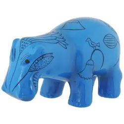 Hippopotamus Blue Egyptian Statue