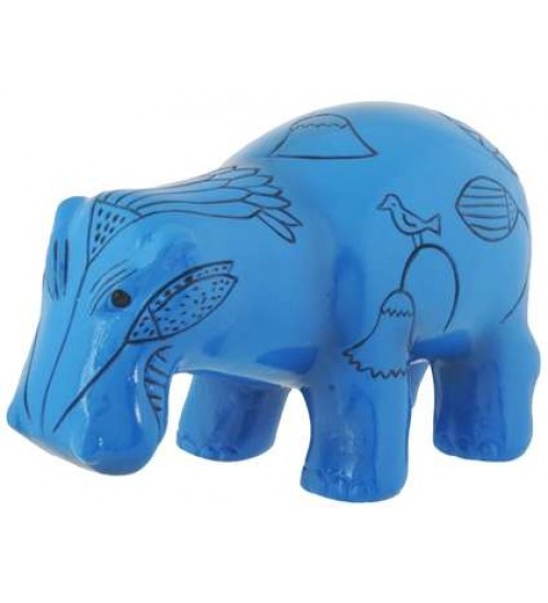 Hippopotamus Blue Egyptian Statue