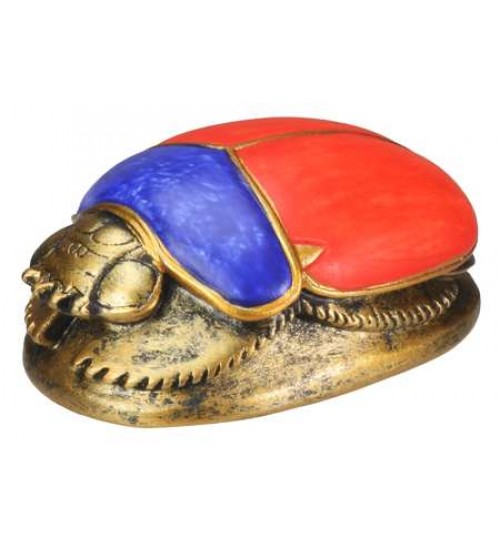 Red, Blue and Gold Egyptian Scarab