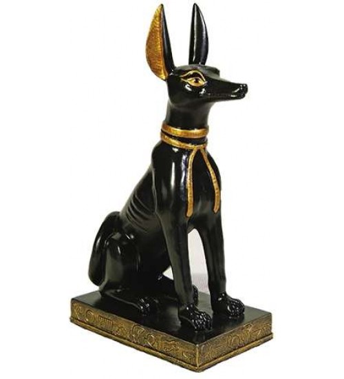 Anubis as a Jackal Egyptian God Statue - 5 Inches