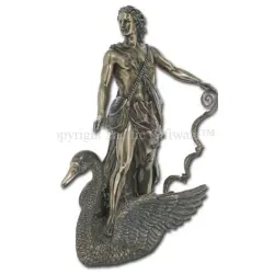 Apollo Greek God of Light on Swan Bronze Statue