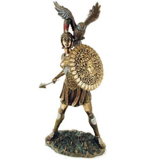 Athena Warrior Goddess of Wisdom Greek Goddess Bronze Statue