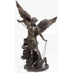 Archangel St Michael 32 Inch Bronze Resin Statue