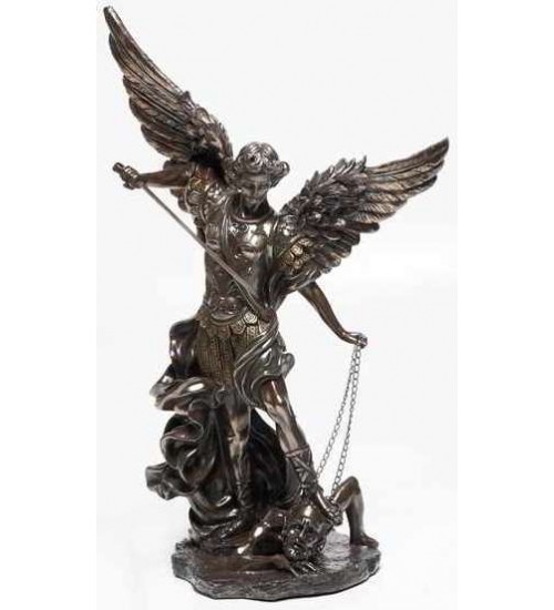 Archangel St Michael 32 Inch Bronze Resin Statue