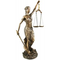 La Justica 12 Inch Lady Justice Statue in Bronze Resin