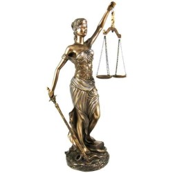 La Justica 12 Inch Lady Justice Statue in Bronze Resin