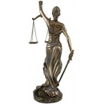 La Justica 12 Inch Lady Justice Statue in Bronze Resin