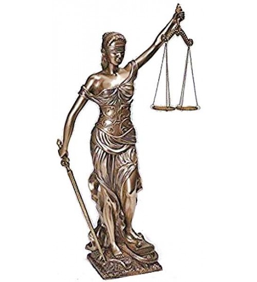 Lady Justice 18 Inch Statue in Bronze Resin