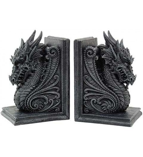 Dragon Head Ornate Bookends