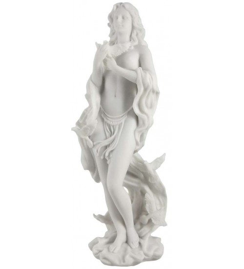 Aphrodite with Doves Greek Goddess of Love Marble Statue