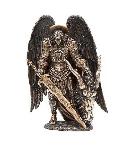 Archangel St Michael Bronze Statue by Derek W Frost