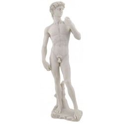 David by Michelangelo White Marble 10 Inch Statue