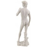 David by Michelangelo White Marble 10 Inch Statue