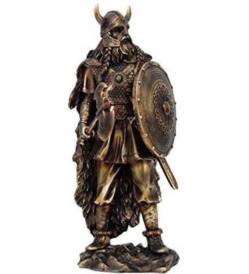 Viking Warrior with Shield Statue