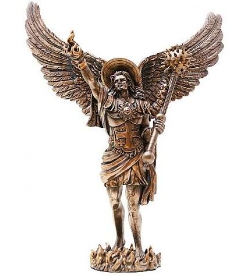 Archangel Uriel Bronze Resin Statue