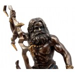 Zeus Greek King of Gods with Thunderbolt Bronze Statue