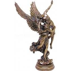 Pheme, Winged Fame Greek Goddess Bronze Statue