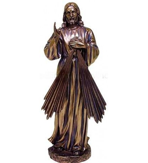Divine Mercy Jesus Christian Bronze Statue