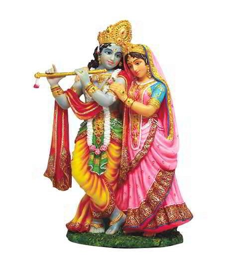 Krishna and Radha Hindu God Statue