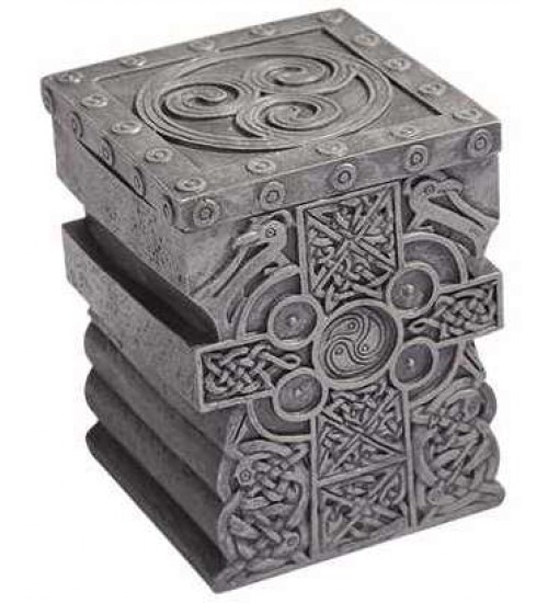 Celtic Cross Lift Top Trinket Box