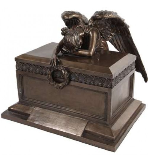 Angel of Bereavement Bronze Memorial Urn